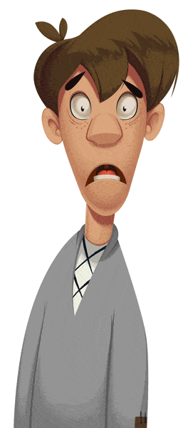 Illustration of Clyde looking startled